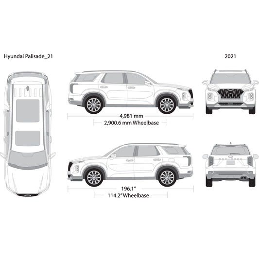 2021 Hyundai Palisade V21 Vehicle Wrap Template