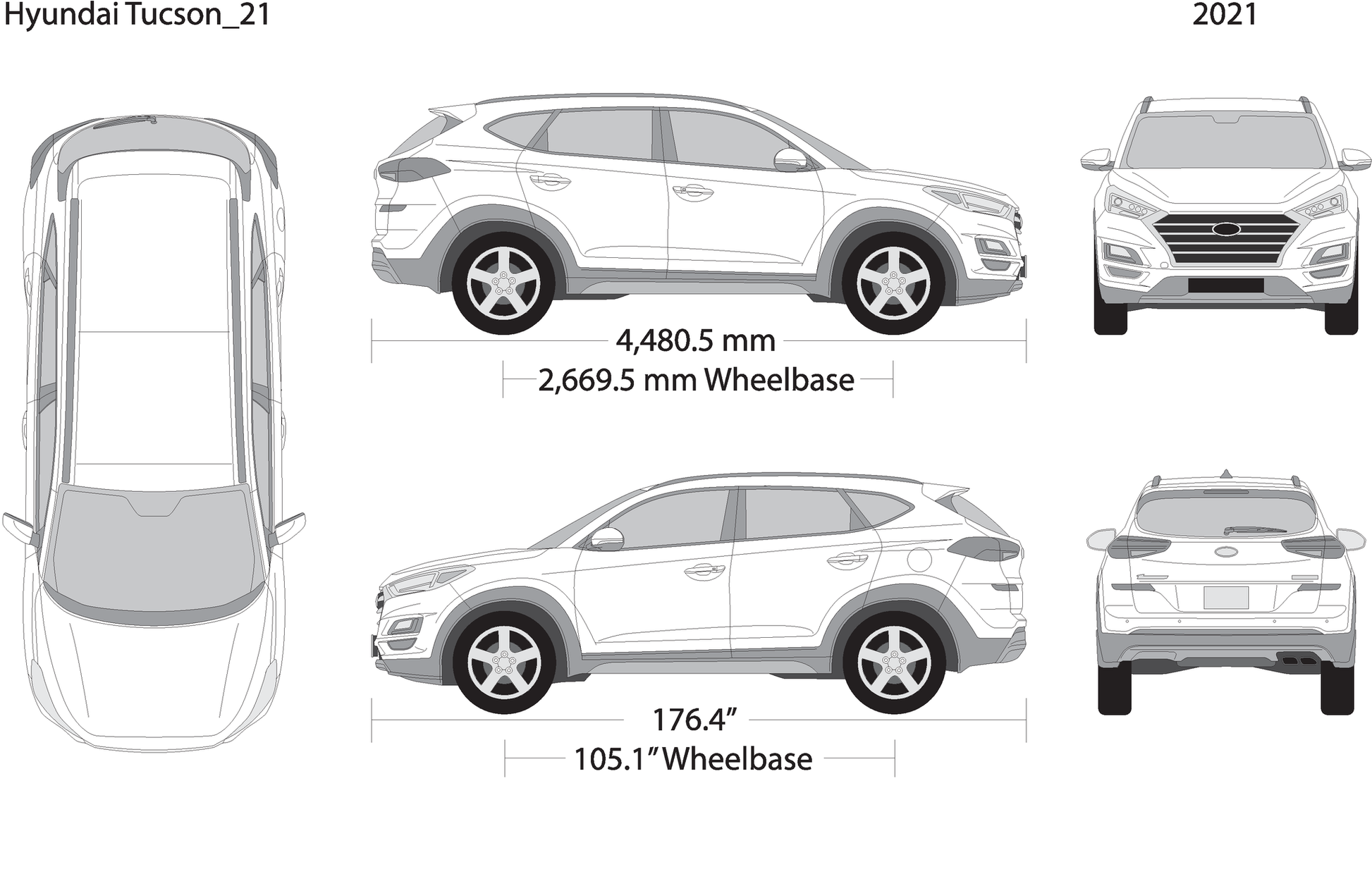 2021 Hyundai Tucson V21 Vehicle Wrap Template