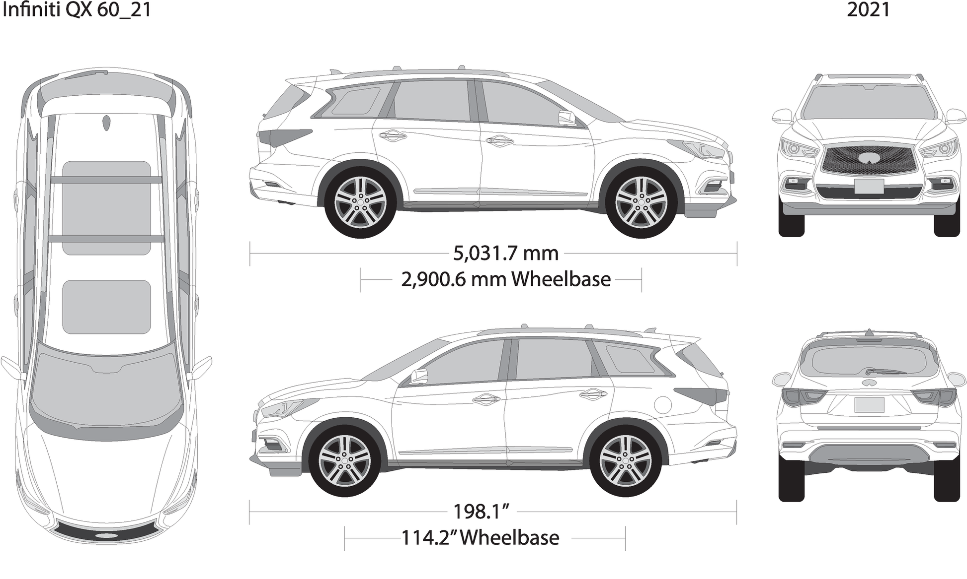 2021 Infiniti Qx60 V21 Vehicle Wrap Template
