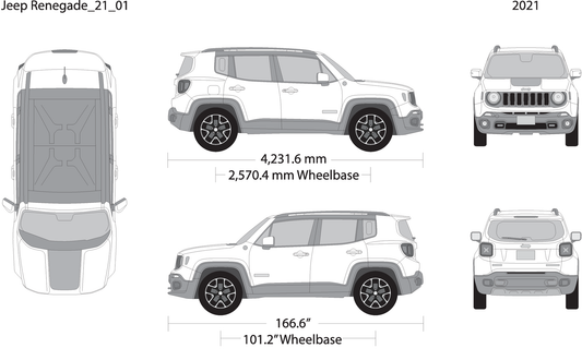 2021 Jeep Renegade V01 Vehicle Wrap Template
