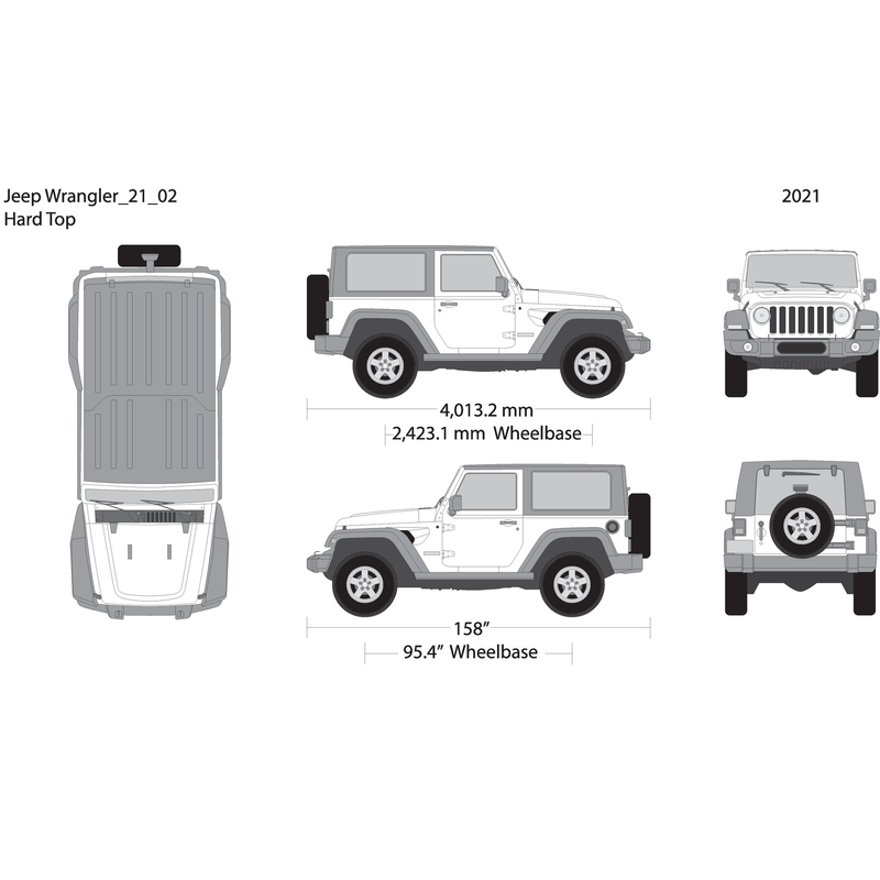 2021 Jeep Wrangler V02 Vehicle Wrap Template