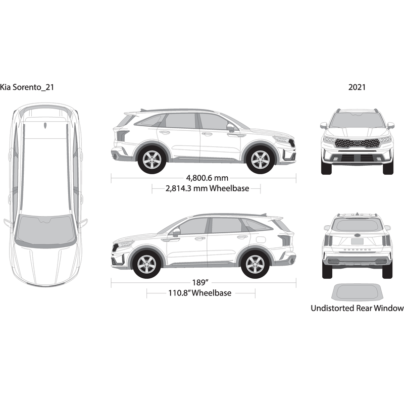 2021 Kia Sorento V21 Vehicle Wrap Template