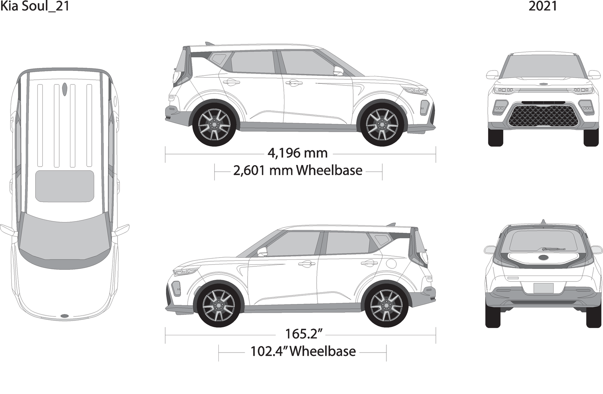 2021 Kia Soul V21 Vehicle Wrap Template