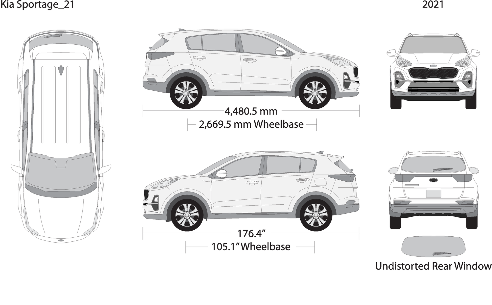 2021 Kia Sportage V21 Vehicle Wrap Template