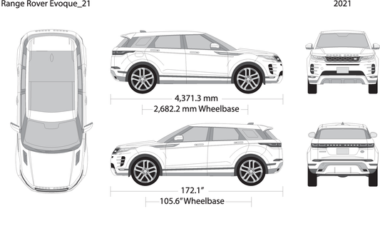 2021 Land Rover Evoque V21 Vehicle Wrap Template