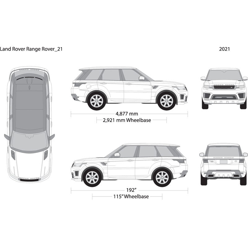 2021 Land Rover Range Rover Sport V21 Vehicle Wrap Template