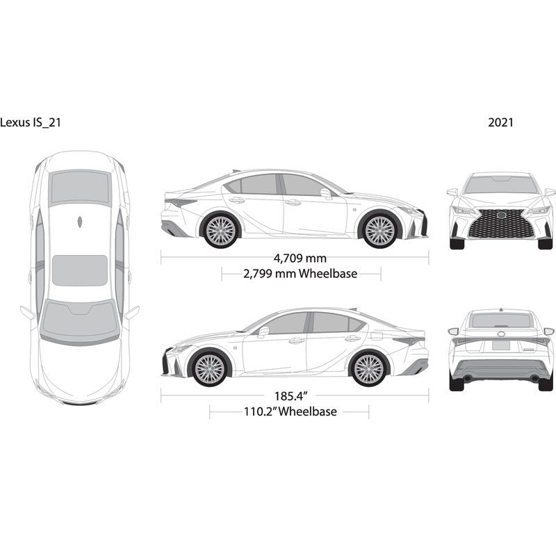 2021 Lexus Is V21 Vehicle Wrap Template