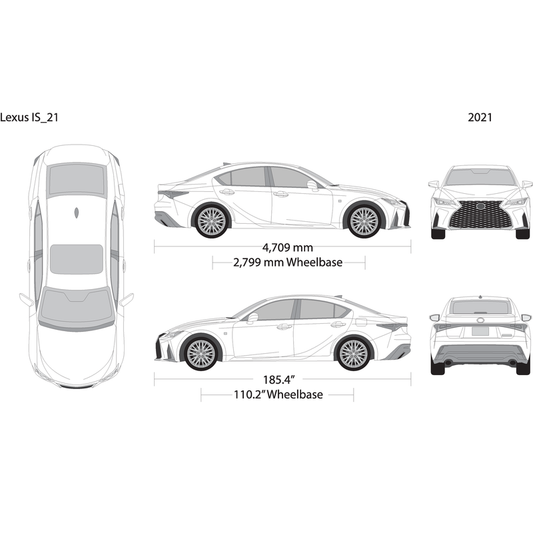 2021 Lexus Is V21 Vehicle Wrap Template