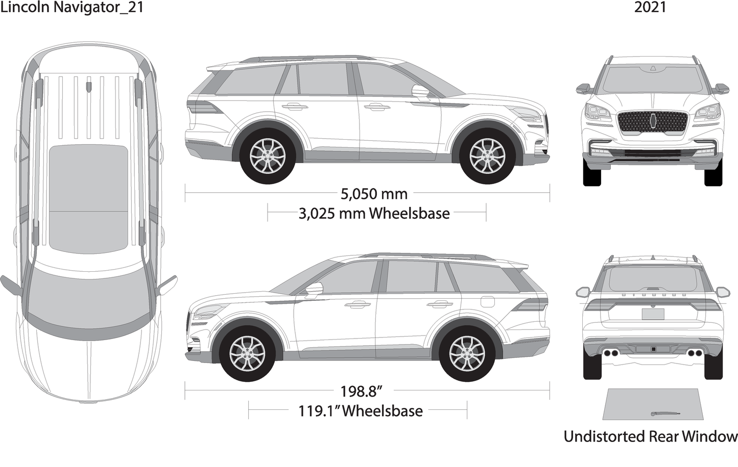 2021 Lincoln Avaitor V21 Vehicle Wrap Template