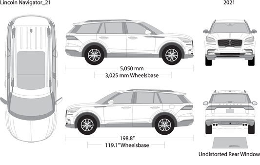 2021 Lincoln Avaitor V21 Vehicle Wrap Template
