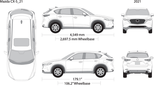 2021 Mazda Cx 5 V21 Vehicle Wrap Template