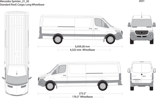 2021 Mercedes Sprinter V05 Vehicle Wrap Template