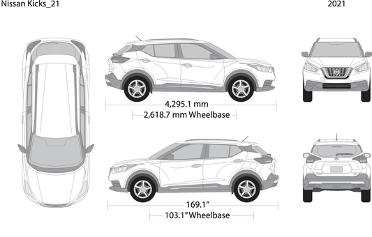 2021 Nissan Kicks V21 Vehicle Wrap Template
