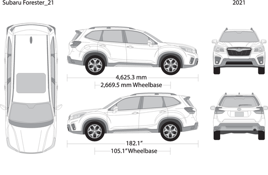 2021 Subaru Forester V21 Vehicle Wrap Template
