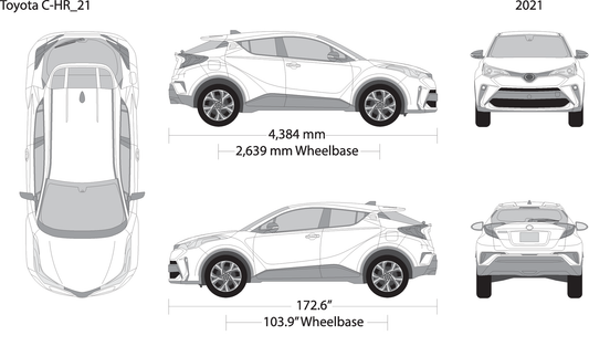 2021 Toyota C Hr V21 Vehicle Wrap Template