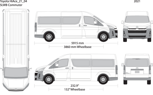 2021 Toyota Hiace V04 Vehicle Wrap Template