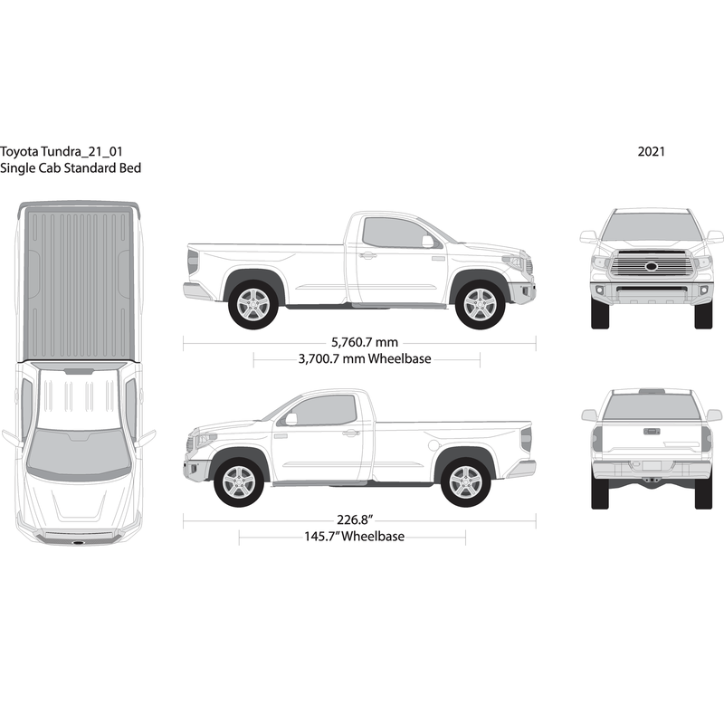 2021 Toyota Tundra V01 Vehicle Wrap Template