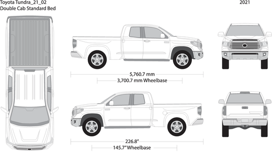 2021 Toyota Tundra V02 Vehicle Wrap Template