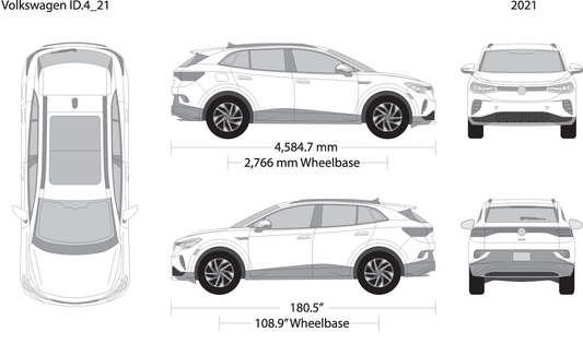 2021 Volkswagen Id 4 V21 Vehicle Wrap Template