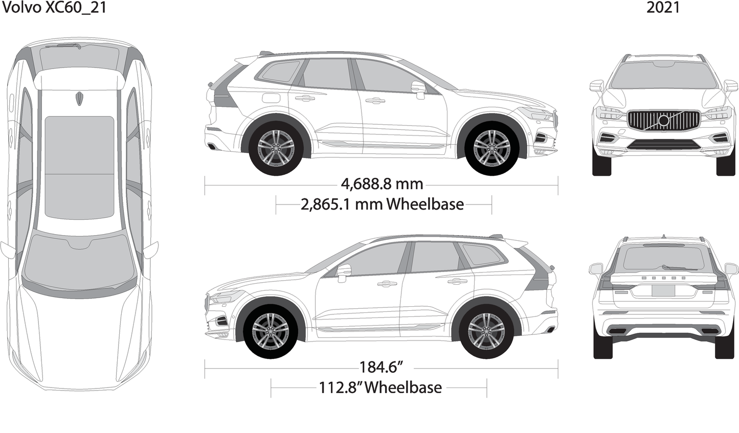 2021 Volvo Xc60 V21 Vehicle Wrap Template