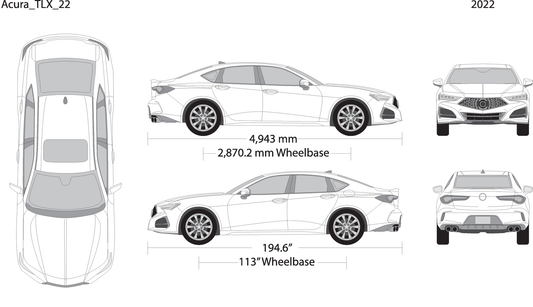 2022 Acura Tlx V22 Vehicle Wrap Template