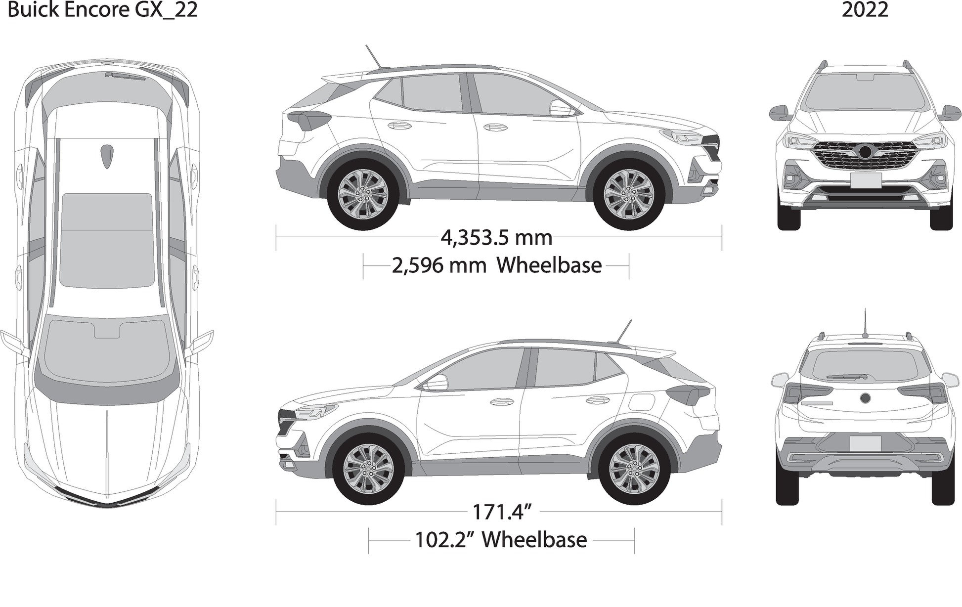 2022 Buick Encore V02 Vehicle Wrap Template