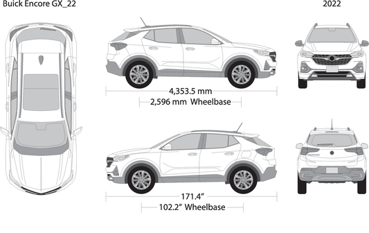 2022 Buick Encore V02 Vehicle Wrap Template