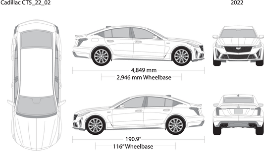 2022 Cadillac Ct5 V02 Vehicle Wrap Template