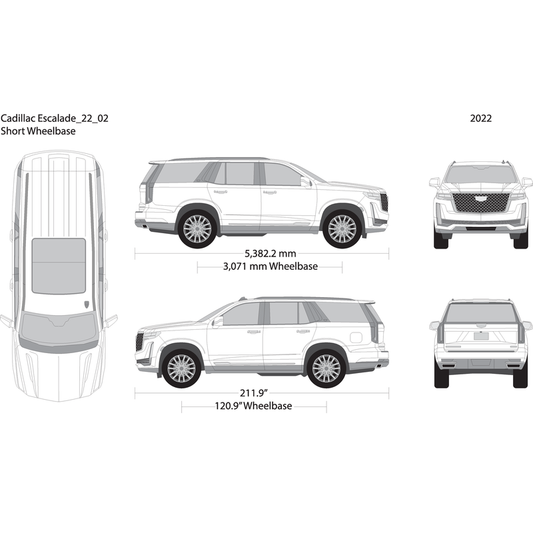 2022 Cadillac Escalade V02 Vehicle Wrap Template
