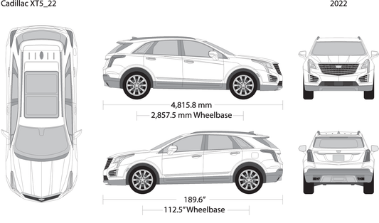 2022 Cadillac Xt5 V22 Vehicle Wrap Template