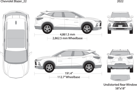 2022 Chevy Blazer V22 Vehicle Wrap Template