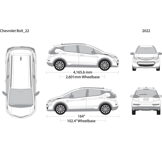 2022 Chevy Bolt V22 Vehicle Wrap Template