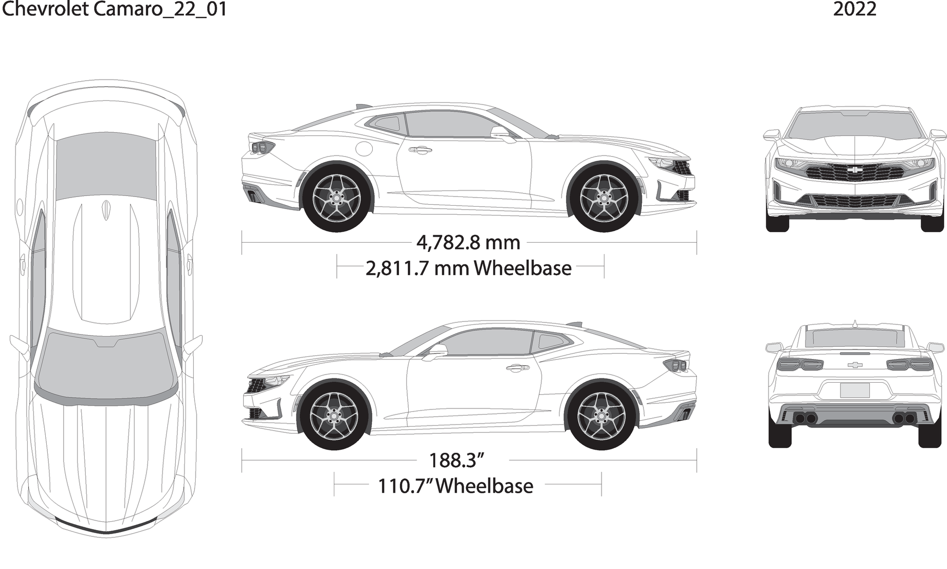2022 Chevy Camaro V01 Vehicle Wrap Template