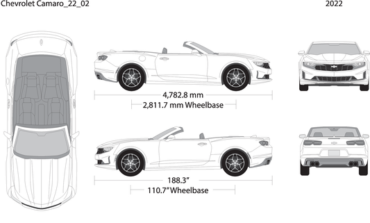 2022 Chevy Camaro V02 Vehicle Wrap Template