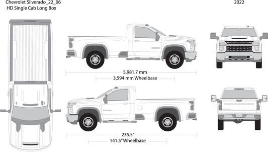 2022 Chevy Silverado 2500 3500 Hd V06 Vehicle Wrap Template