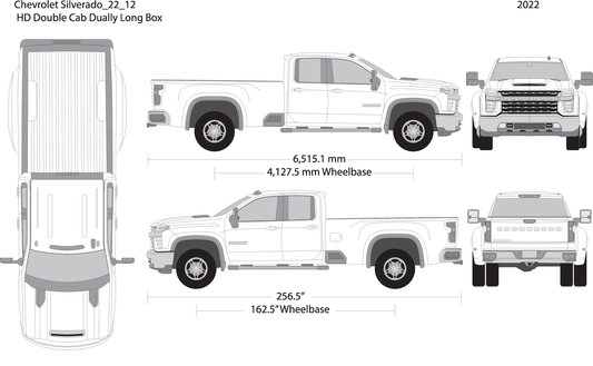 2022 Chevy Silverado 2500 3500 Hd V12 Vehicle Wrap Template