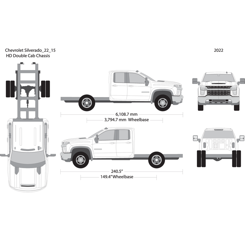 2022 Chevy Silverado 2500 3500 Hd V15 Vehicle Wrap Template