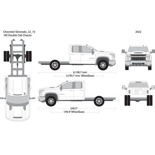 2022 Chevy Silverado 2500 3500 Hd V15 Vehicle Wrap Template