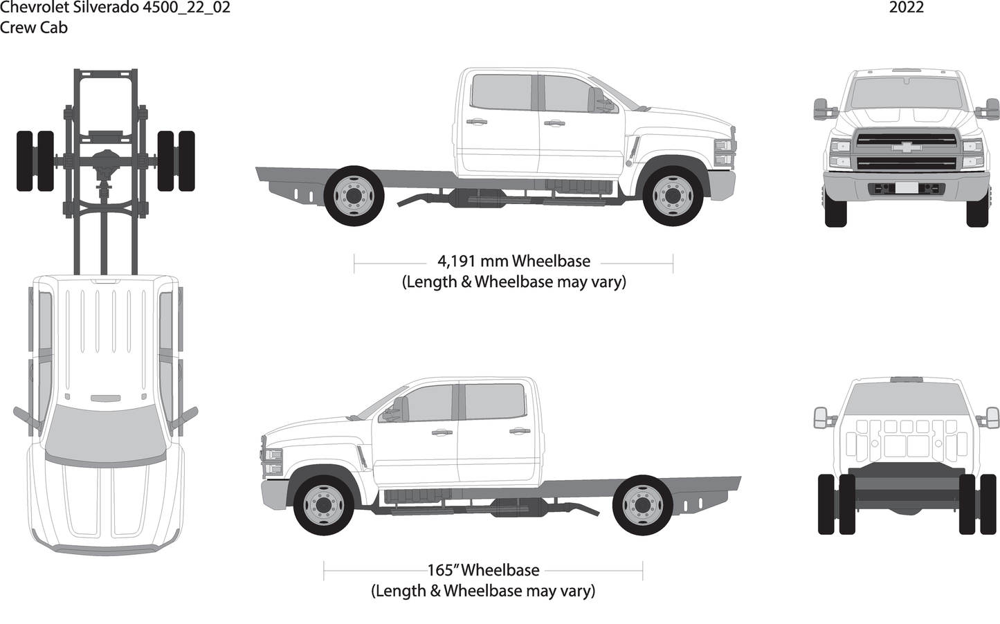 2022 Chevy Siverado 4500 V02 Vehicle Wrap Template