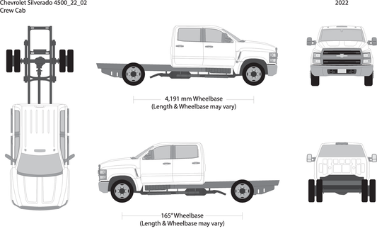 2022 Chevy Siverado 4500 V02 Vehicle Wrap Template
