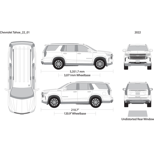 2022 Chevy Tahoe V01 Vehicle Wrap Template