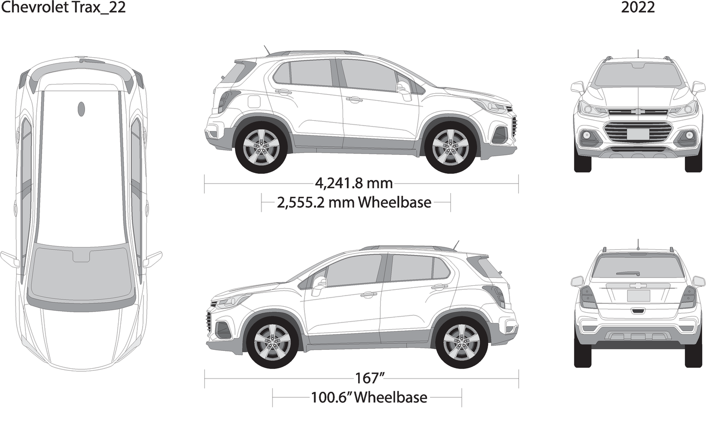 2022 Chevy Trax V22 Vehicle Wrap Template