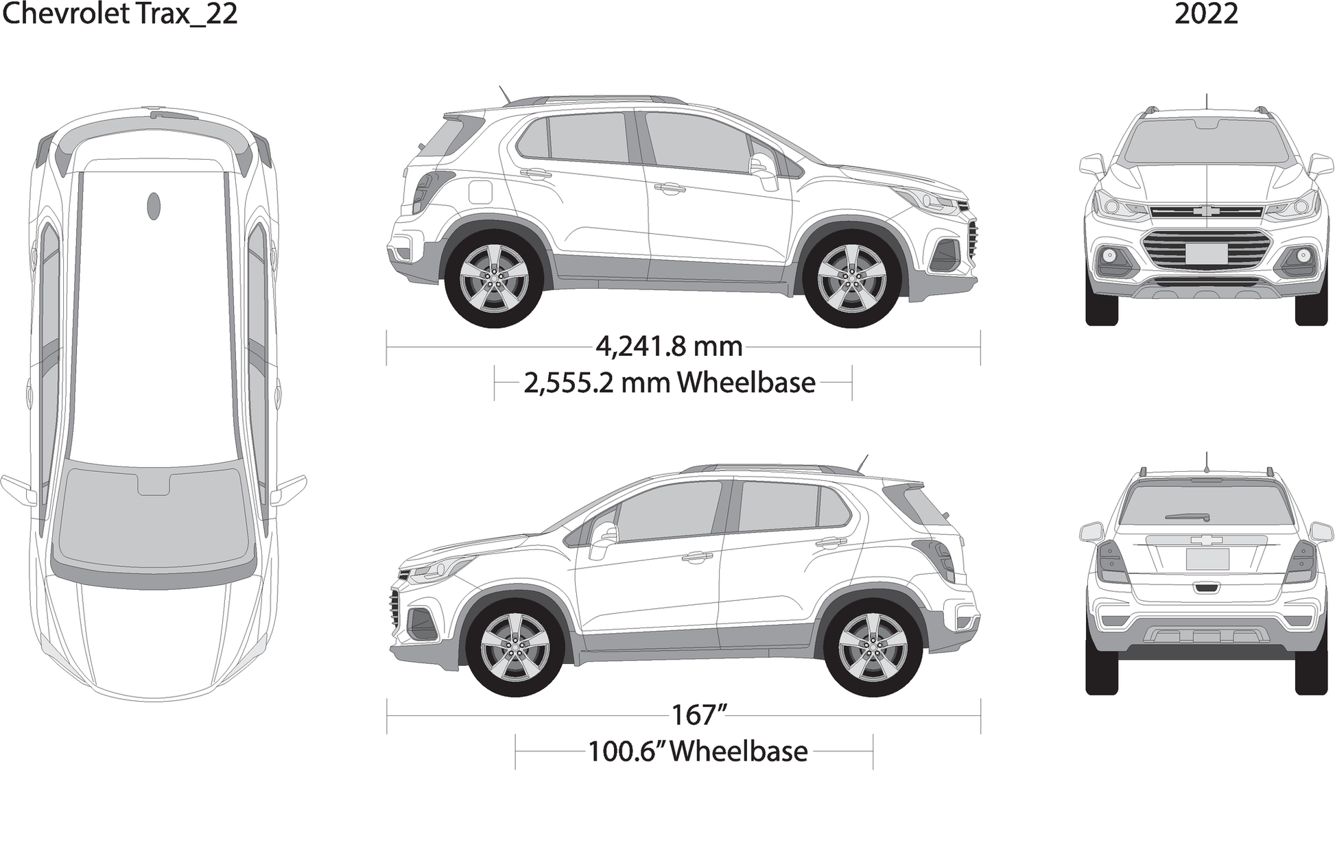 2022 Chevy Trax V22 Vehicle Wrap Template