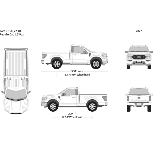 2022 Ford F 150 V01 Vehicle Wrap Template
