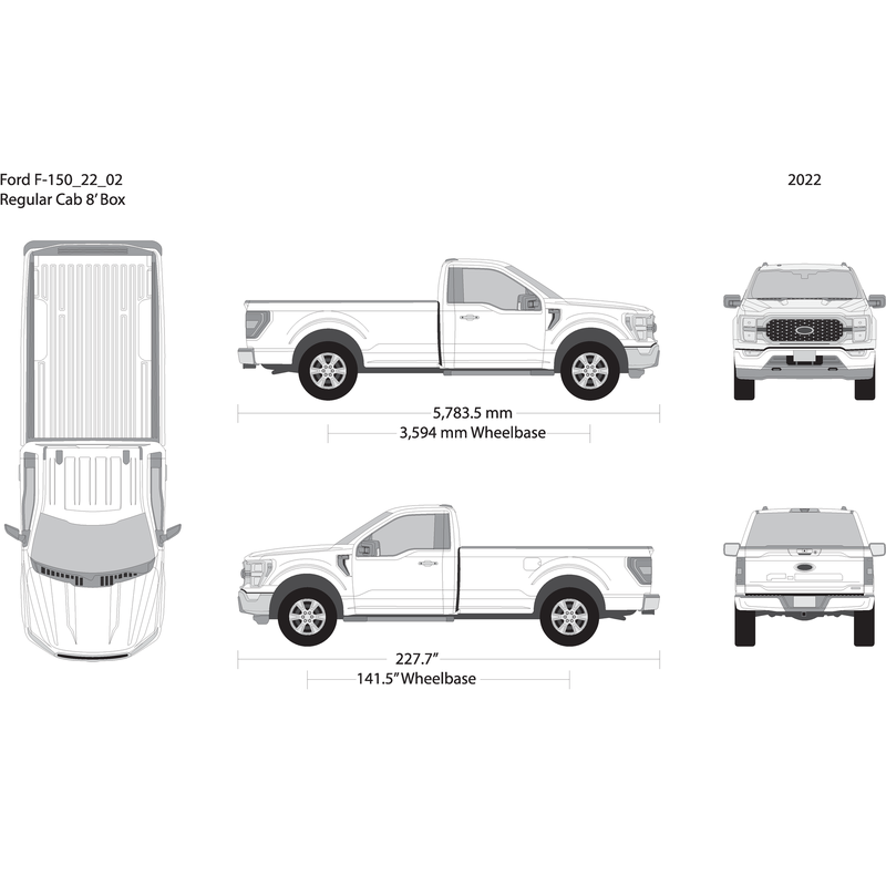 2022 Ford F 150 V02 Vehicle Wrap Template