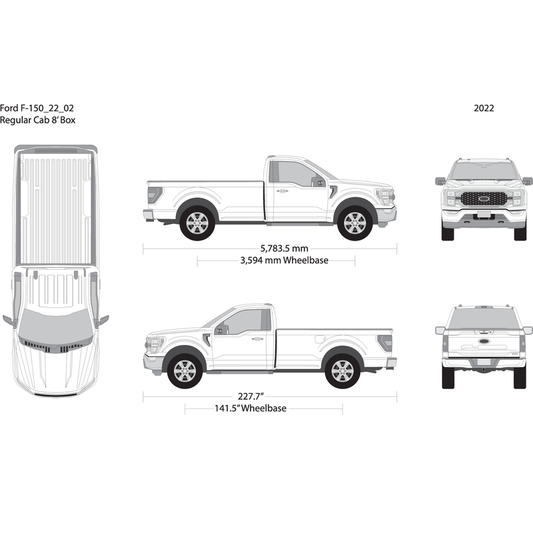 2022 Ford F 150 V02 Vehicle Wrap Template