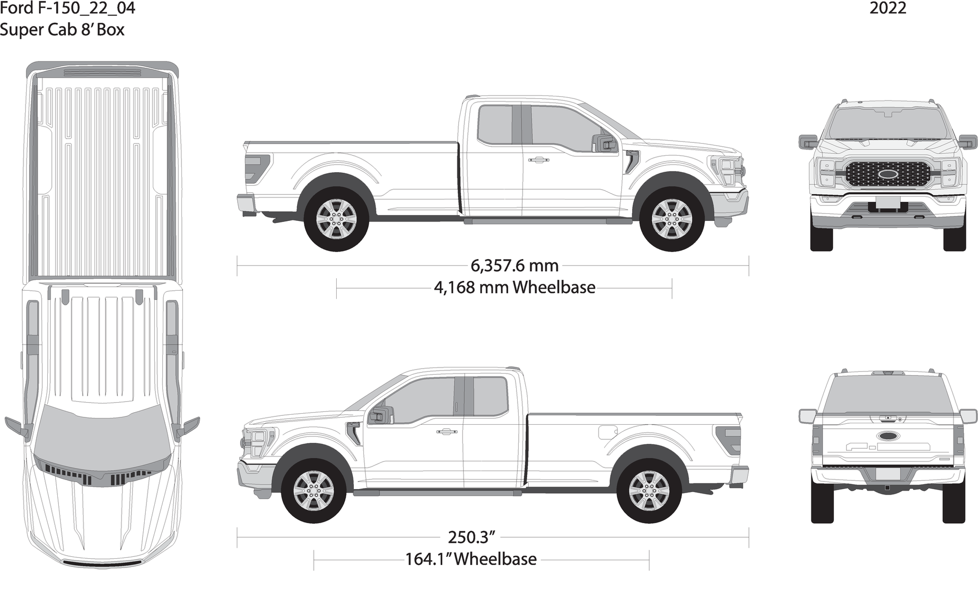 2022 Ford F 150 V04 Vehicle Wrap Template