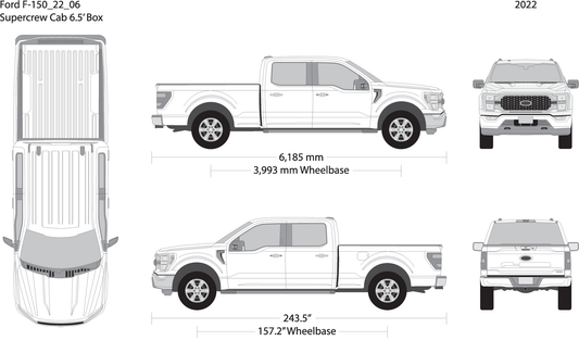2022 Ford F 150 V06 Vehicle Wrap Template