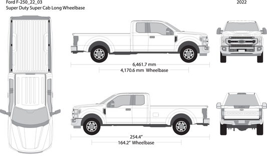 2022 Ford F 250 V03 Vehicle Wrap Template
