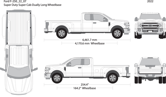 2022 Ford F 250 V07 Vehicle Wrap Template